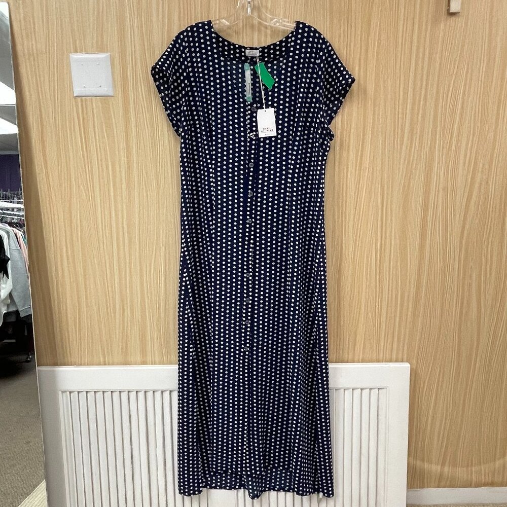 NWT Katie Sturino Navy Polka Dot Dress Size XL